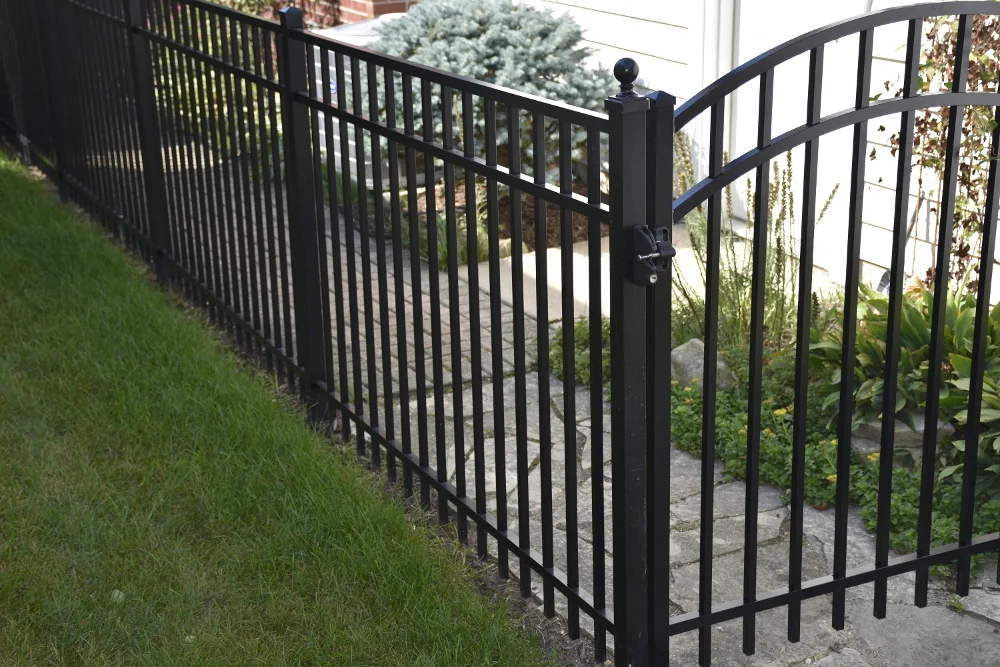 Residential ActiveYards Blacik Aluminum Fence with Ball Cap